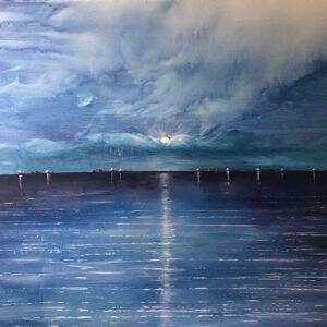 Luci nella notte. Acrilico su tela (70x100 cm)