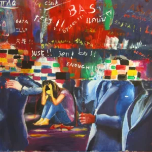 Ora basta. Acrilico su tela (60×80 cm).